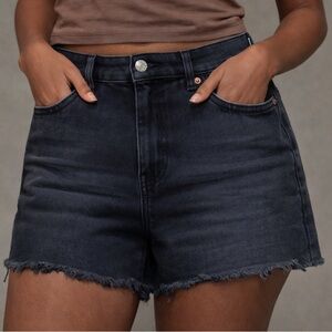 American Eagle Black Denim Mom Shorts | Brand New
